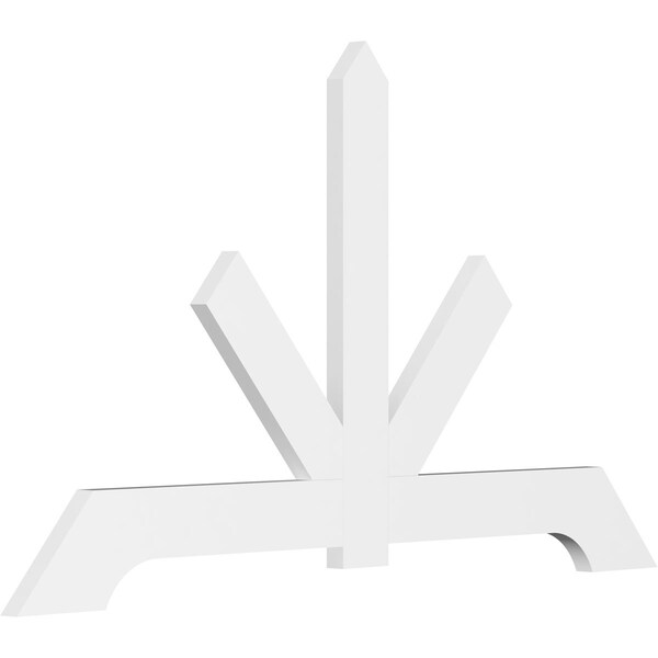 Ekena Millwork Vanguard Architectural Grade PVC Gable Bracket, 84"W x 49"H x 2"D x 6"F, 14/12 Pitch GBP084X49X0206VAN00 - main